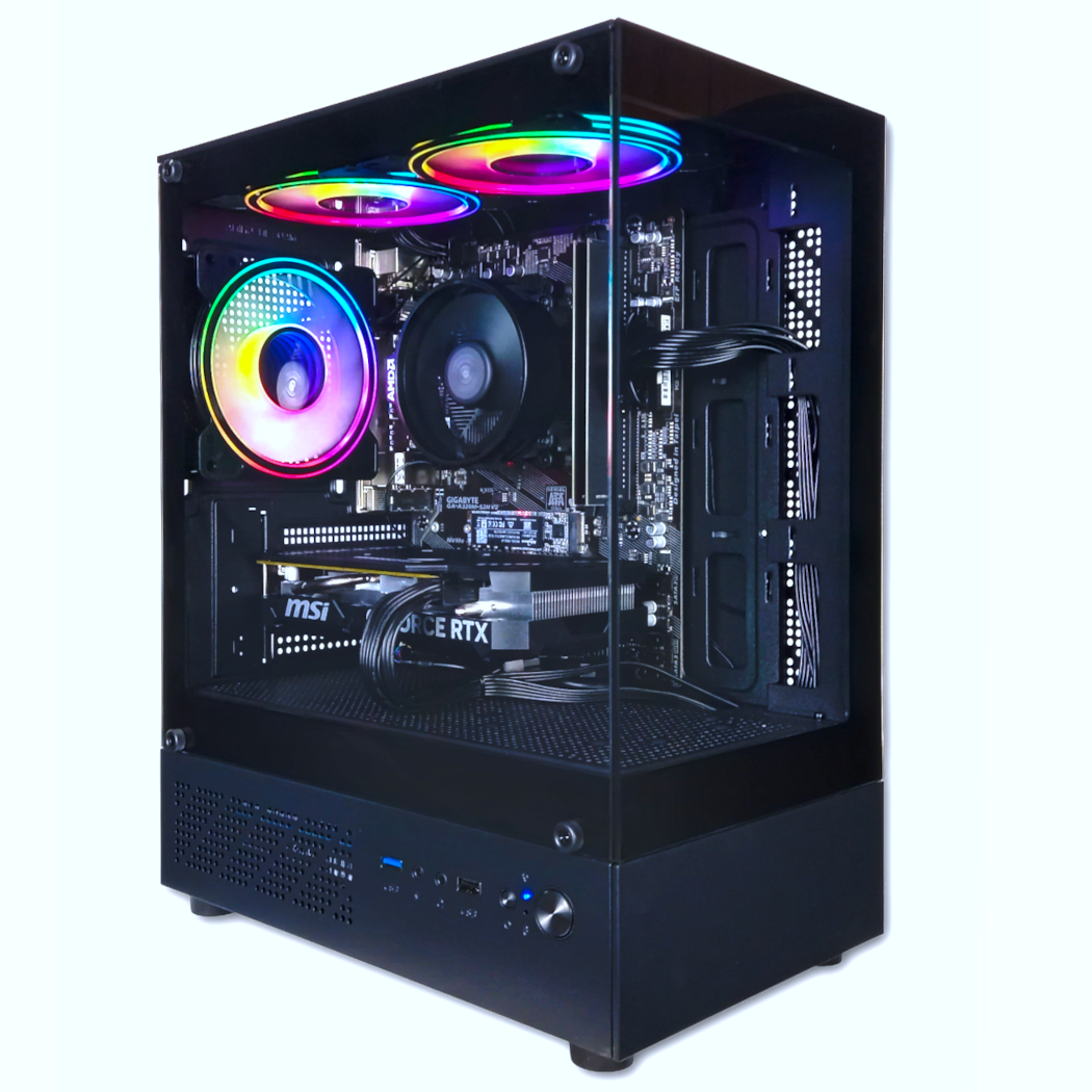 Taurus Gaming PC Bundle | AMD Ryzen™ 5 4500 | NVIDIA® GeForce RTX™ 3050 | 16GB DDR4 RAM | 512GB M.2 NVMe SSD