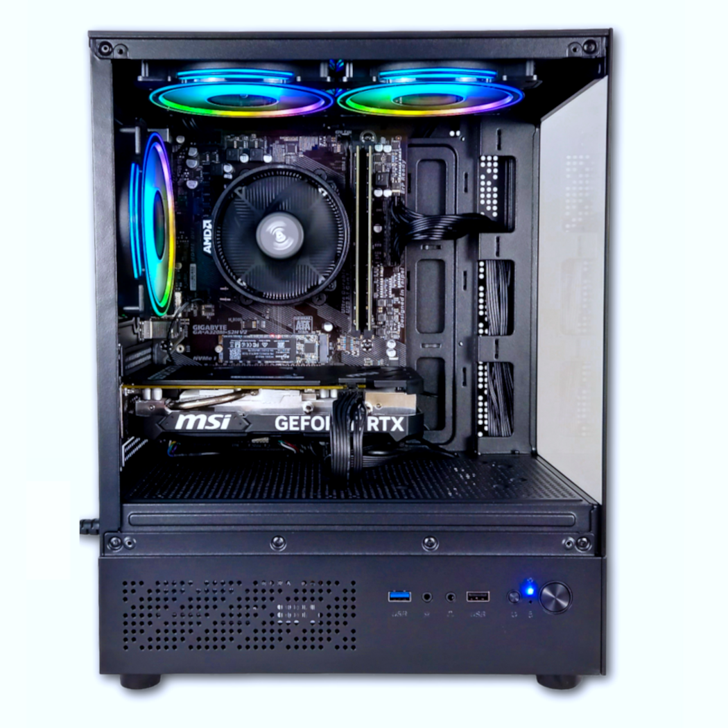 Taurus Gaming PC | AMD Ryzen™ 5 4500 | NVIDIA® GeForce RTX™ 3050 | 16GB DDR4 RAM | 512GB M.2 NVMe SSD