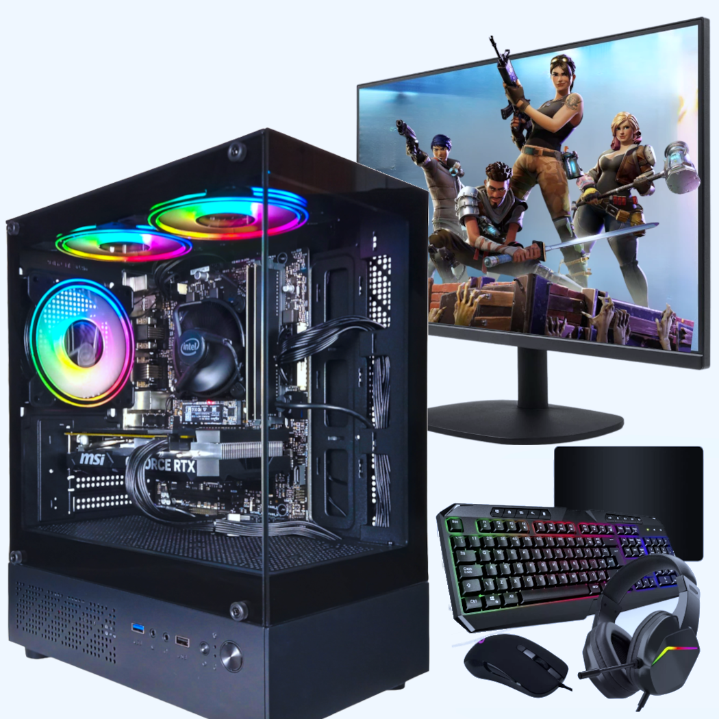 Sagittarius Gaming PC Bundle | Intel® Core™ i3-10100F  | NVIDIA® GeForce RTX™ 3050 | 16GB DDR4 RAM | 512GB M.2 NVMe SSD