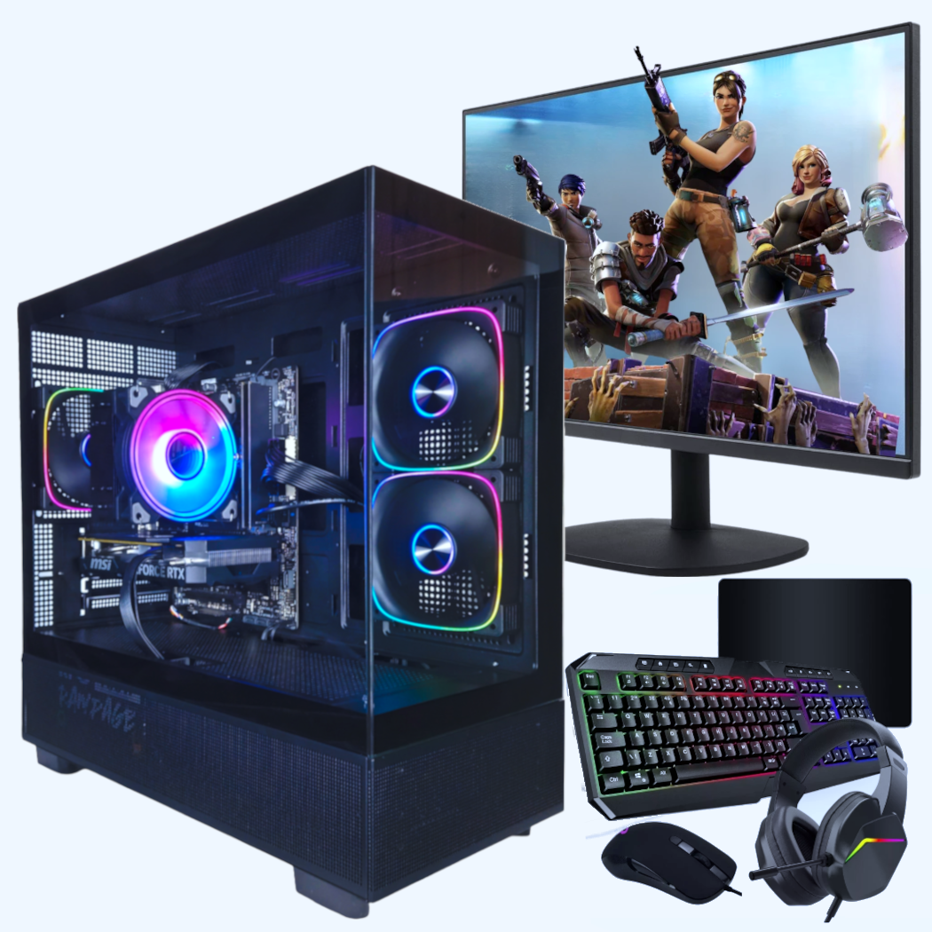 Taurus Gaming PC Bundle | AMD Ryzen™ 5 4500 | NVIDIA® GeForce RTX™ 3050 | 16GB DDR4 RAM | 1TB M.2 NVMe SSD