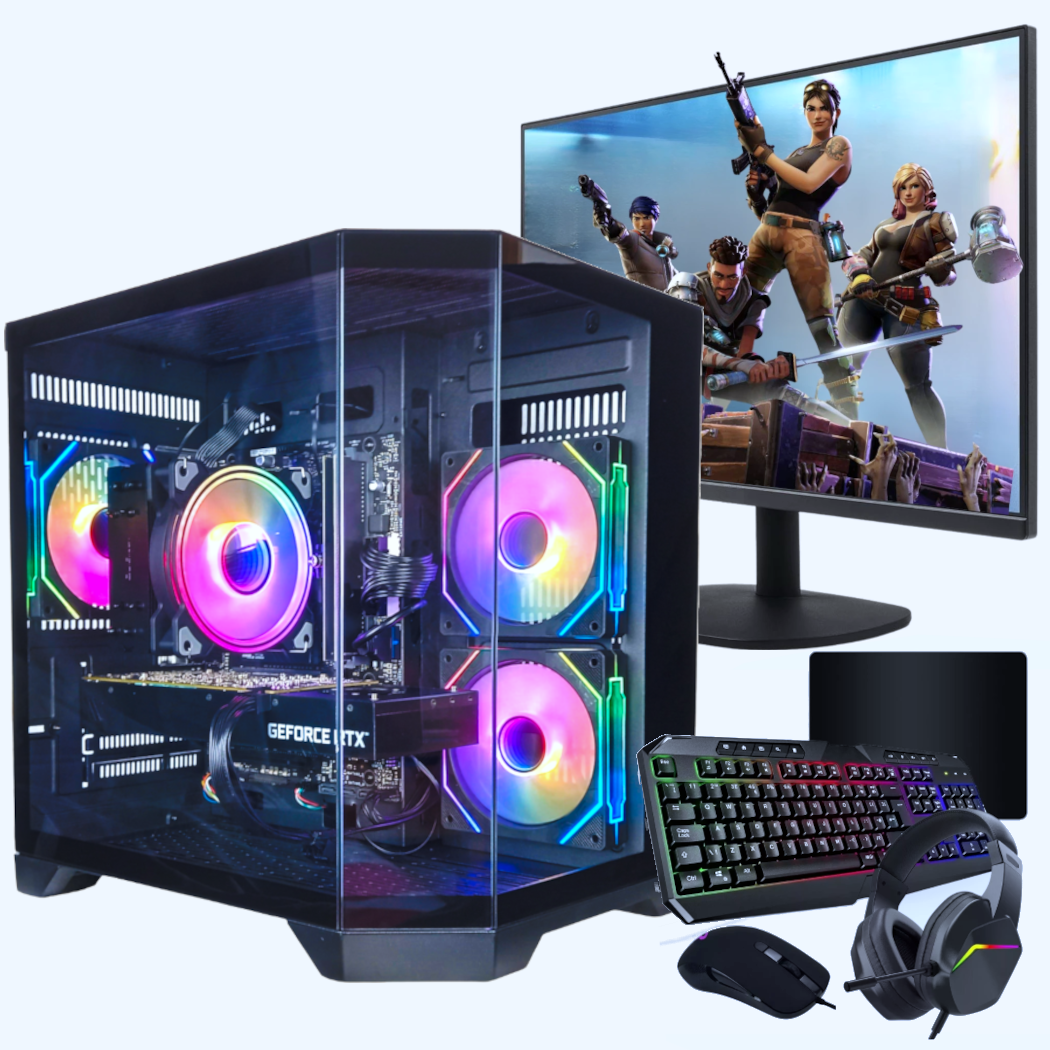 Aquarius Gaming PC Bundle | Intel® Core™ i5-9600kf | NVIDIA® GeForce RTX™ 2070 | 16GB DDR4 RAM | 1TB SATA SSD