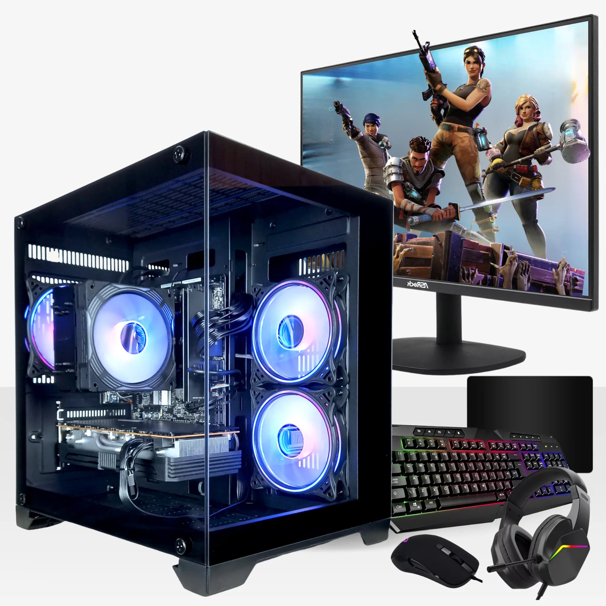 Aquarius Gaming PC Bundle | Intel® Core™ i5-9600kf | NVIDIA® GeForce RTX™ 2070 | 16GB DDR4 RAM | 1TB SATA SSD