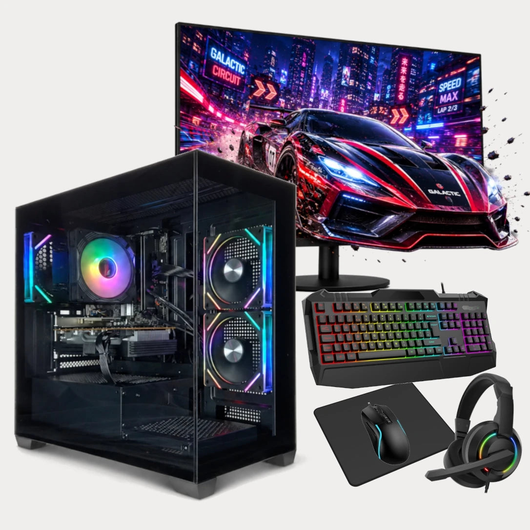 Andromeda Gaming PC Bundle | AMD Ryzen™ 3 4100 | NVIDIA® GeForce GTX™ 1070 | 16GB DDR4 RAM | 512GB SSD