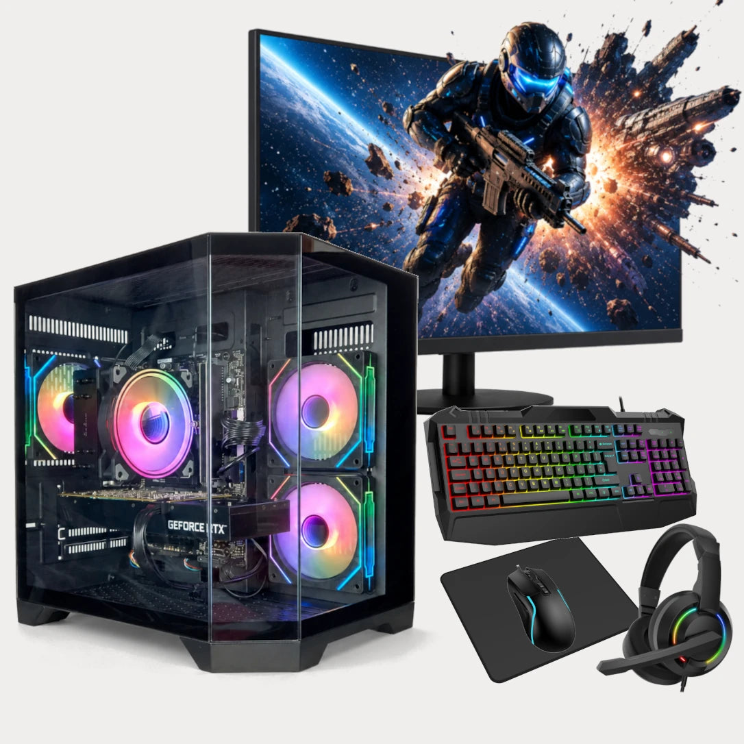 Aquarius Gaming PC Bundle | Intel® Core™ i5-9600KF | NVIDIA® GeForce RTX™ 2060 | 16GB DDR4 RAM | 512GB SSD