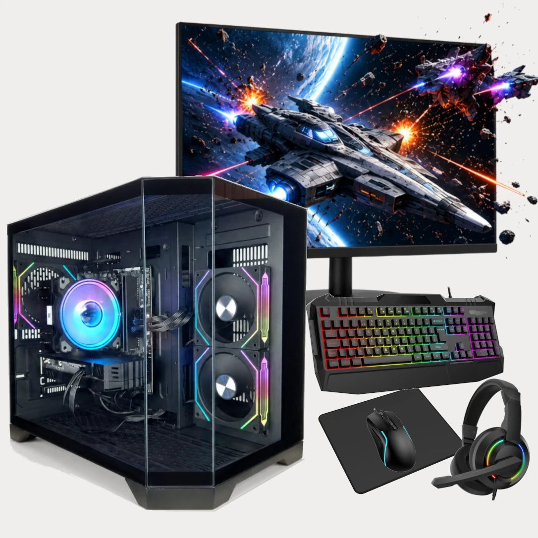Gemini Gaming PC Bundle | AMD Ryzen™ 5 5500 | NVIDIA® GeForce RTX™ 3050 | 16GB DDR4 RAM | 1TB M.2 NVMe SSD