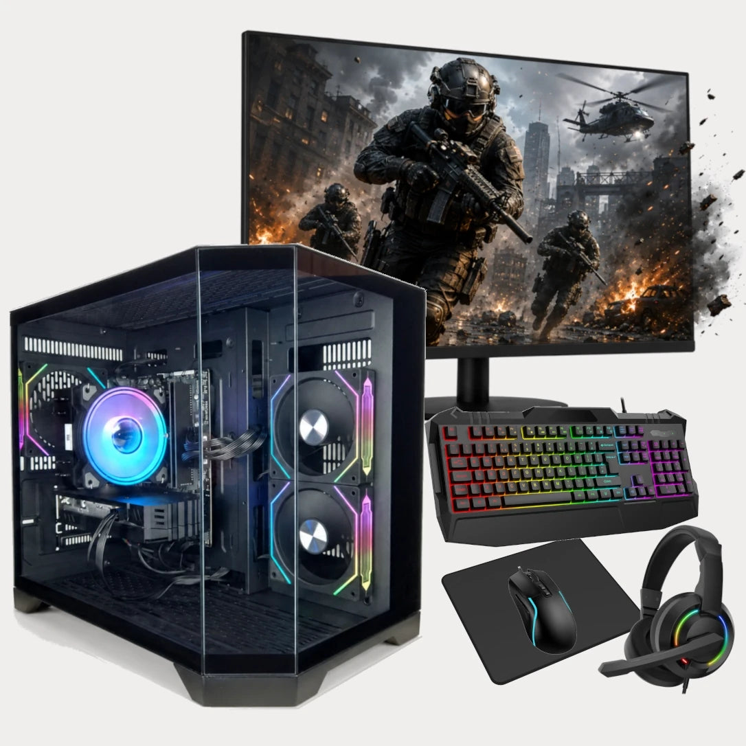 Scorpius Gaming PC Bundle |  Intel® Core™ i3-14100F | NVIDIA® GeForce RTX™ 3050 | 16GB DDR4 RAM | 1TB M.2 NVMe SSD