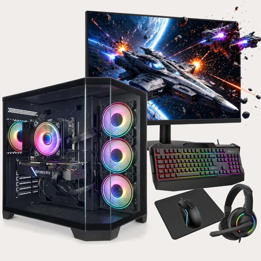 Virgo Gaming PC Bundle | Intel® Core™ i5-14400F| NVIDIA® GeForce RTX™ 5060Ti | 32GB DDR4 RAM | 2TB M.2 NVMe SSD
