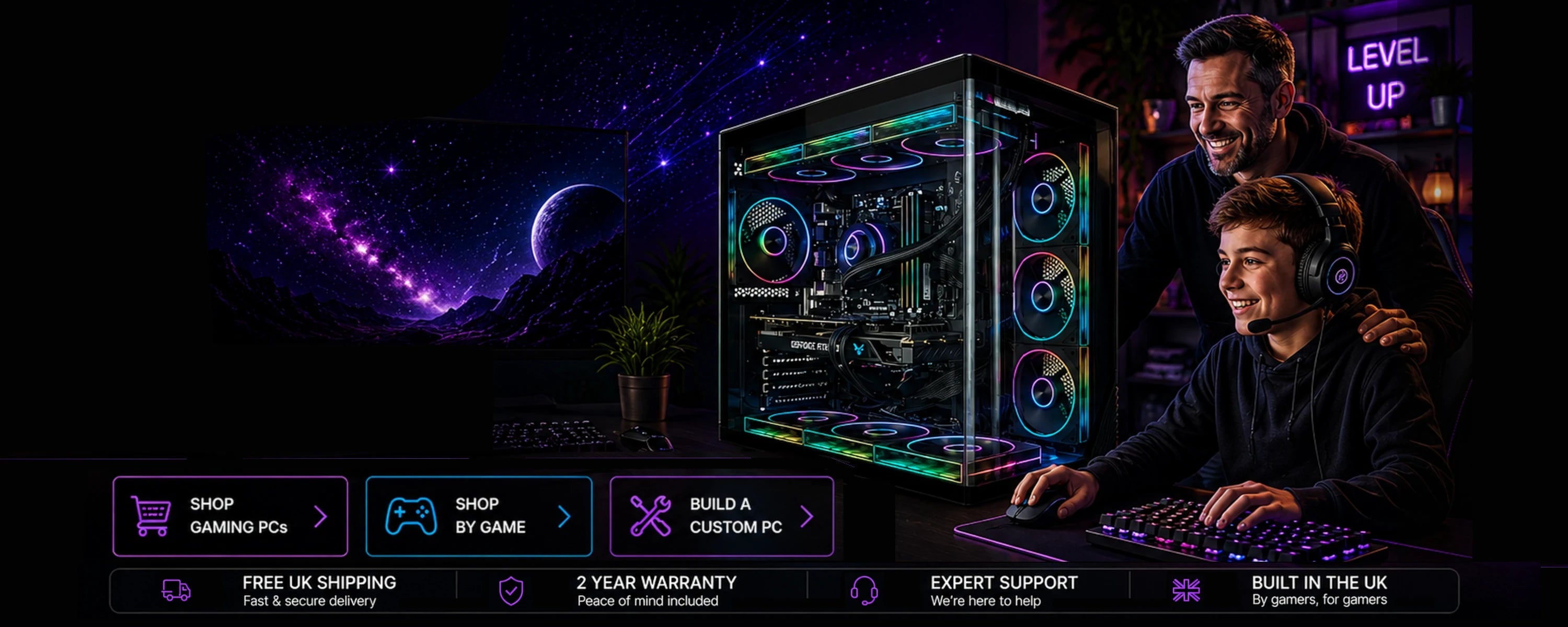 Galactic Gaming PCs for gamers and parents